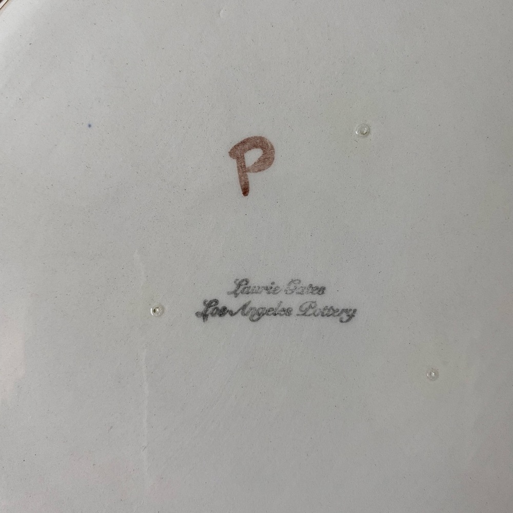 Laurie Gates Peaches Hand Painted Pie Plate - Picture 6 of 6